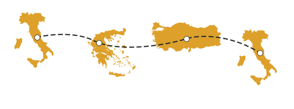 Rota da viagem SWAT Business Experience pelo Mediterrâneo